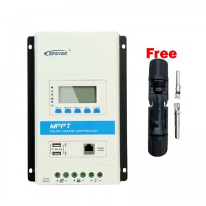 EPever 40A 30A 20A 10A Modular MPPT Solar Charge Controller 12V24VDC Max.100V PV input LCD Display Panel Regulator Controller